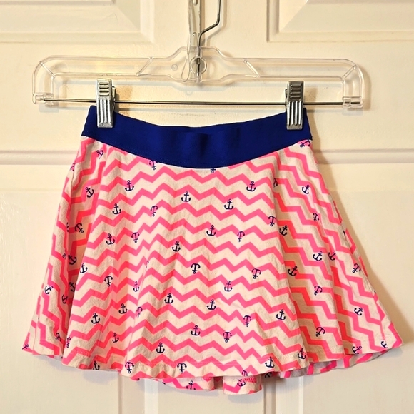 Jumping Bean, Skort, Skirt, Shorts, 6x, Girls, Pink, White, Blue Anchors - Picture 1 of 7